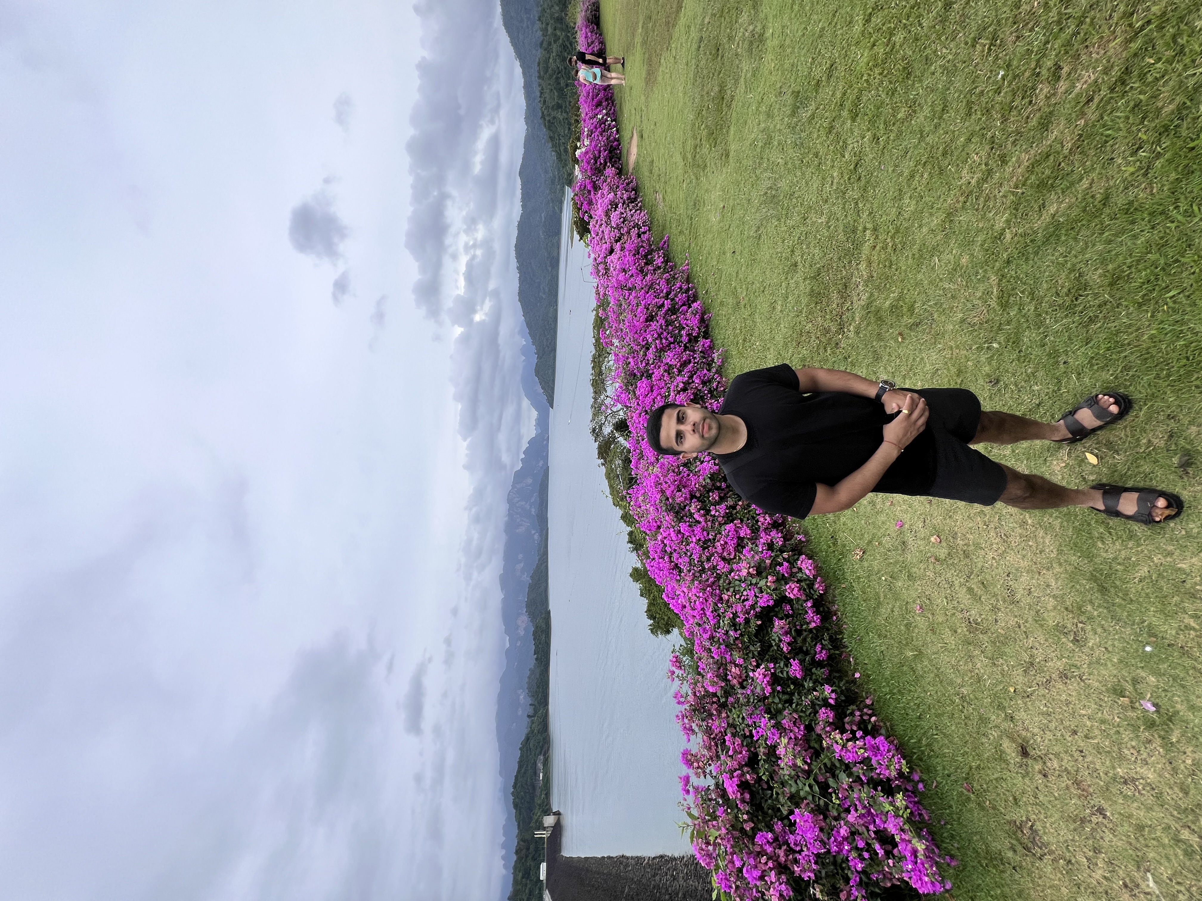 Abhi by scenic lake
